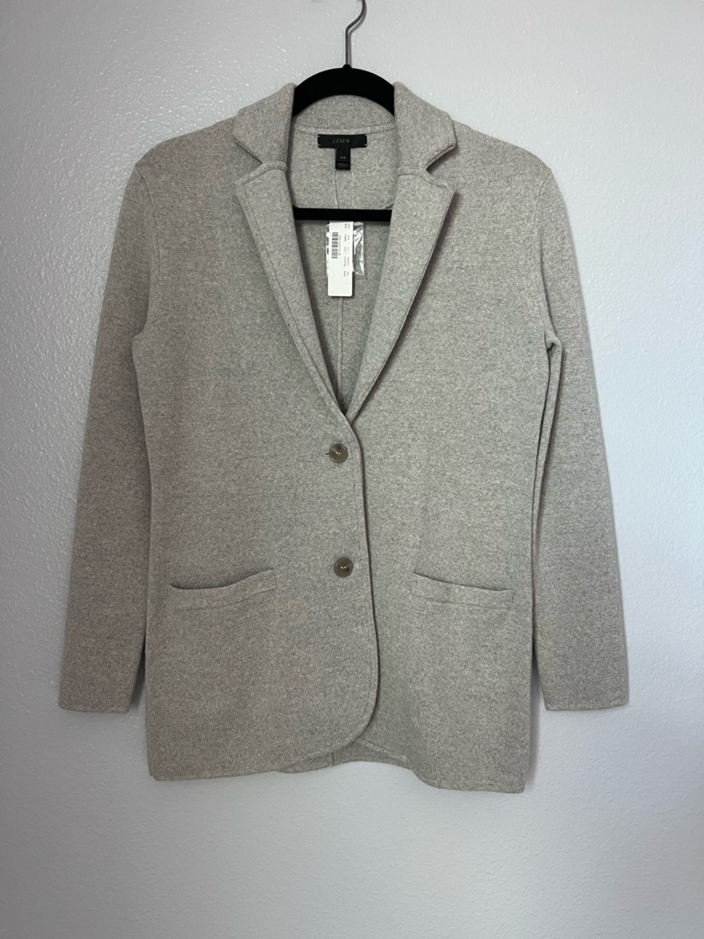 J. Crew Light Gray Knit Blazer Jacket